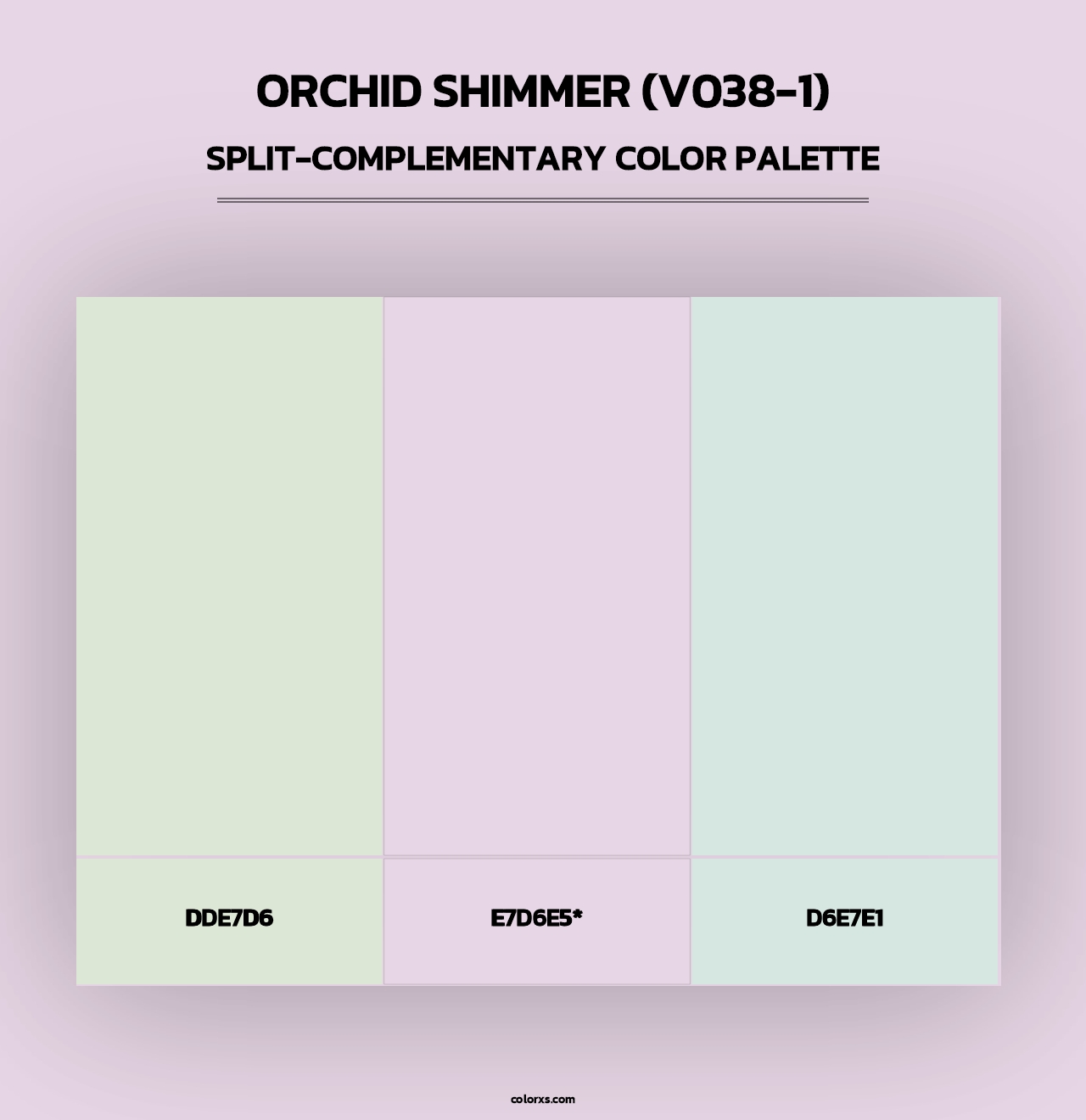 Orchid Shimmer (V038-1) - Split-Complementary Color Palette