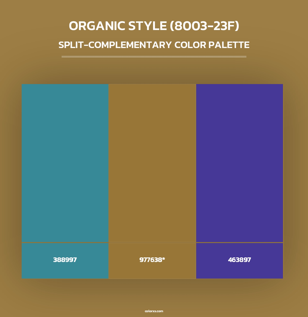 Organic Style (8003-23F) - Split-Complementary Color Palette