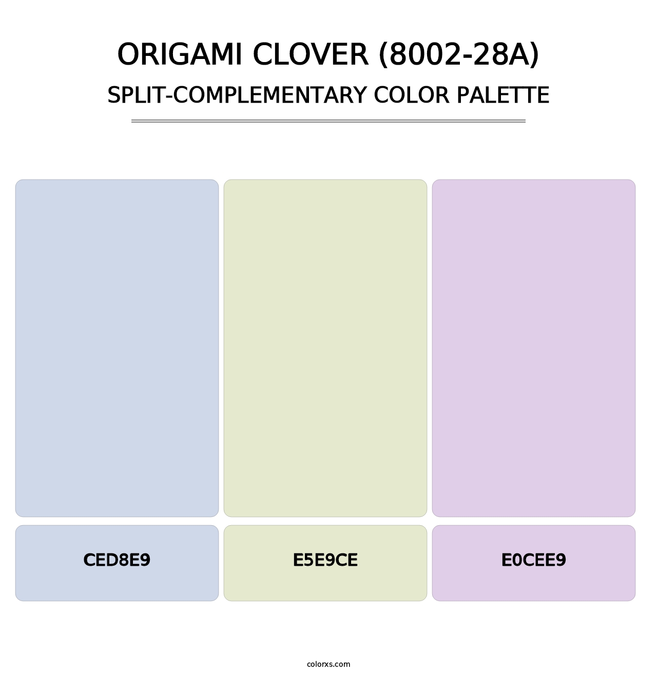 Origami Clover (8002-28A) - Split-Complementary Color Palette
