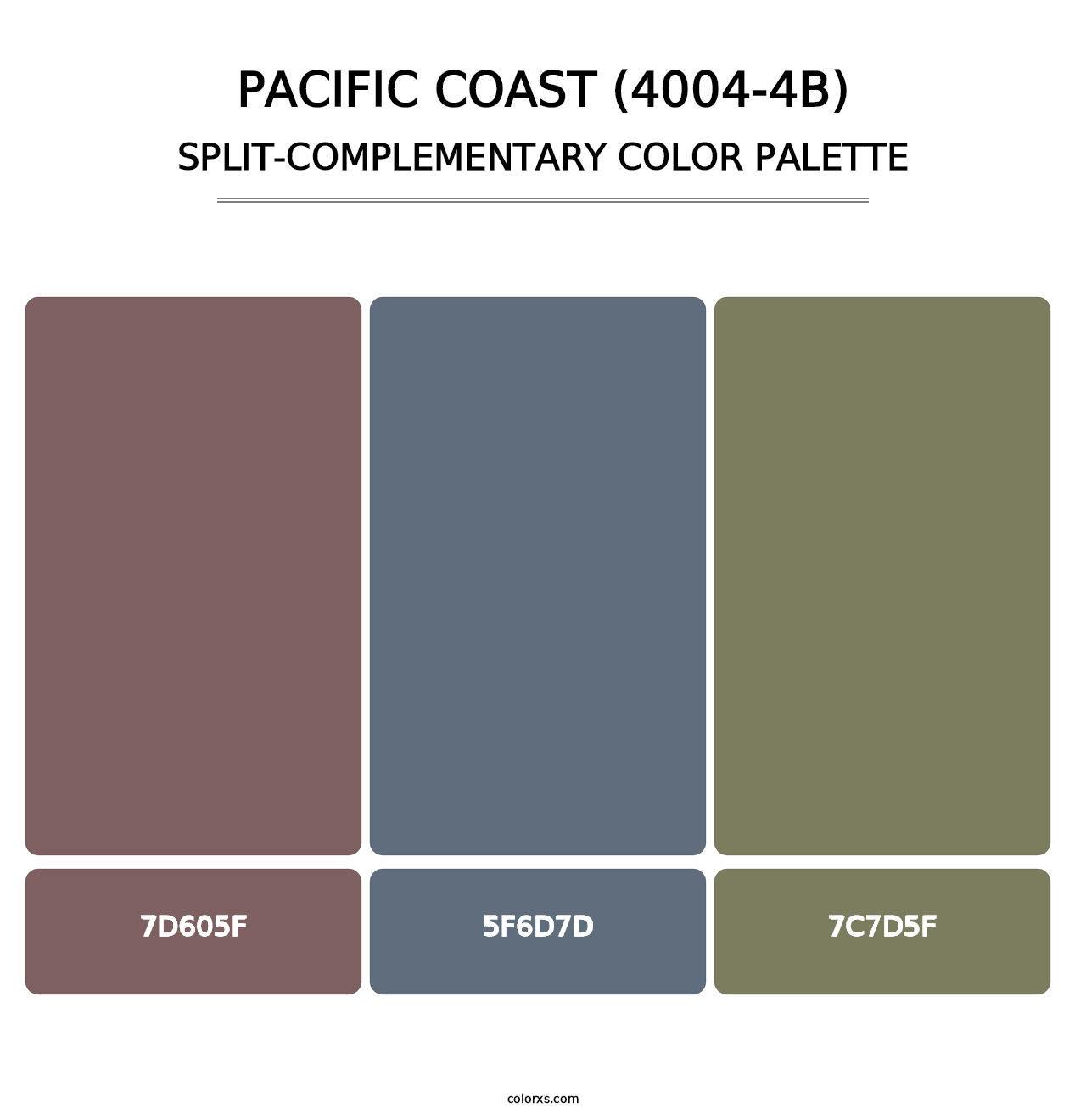 Pacific Coast (4004-4B) - Split-Complementary Color Palette