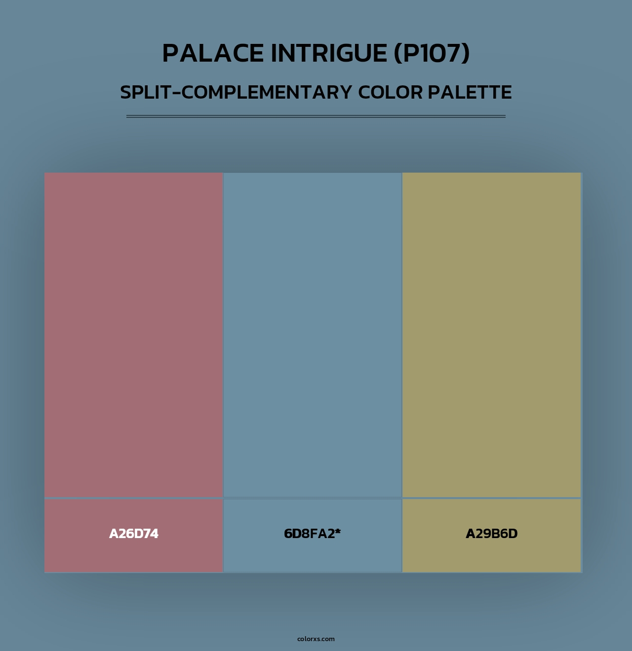 Palace Intrigue (P107) - Split-Complementary Color Palette