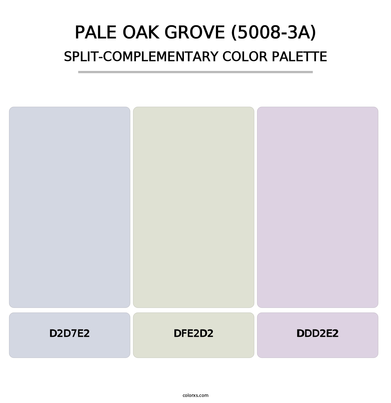 Pale Oak Grove (5008-3A) - Split-Complementary Color Palette