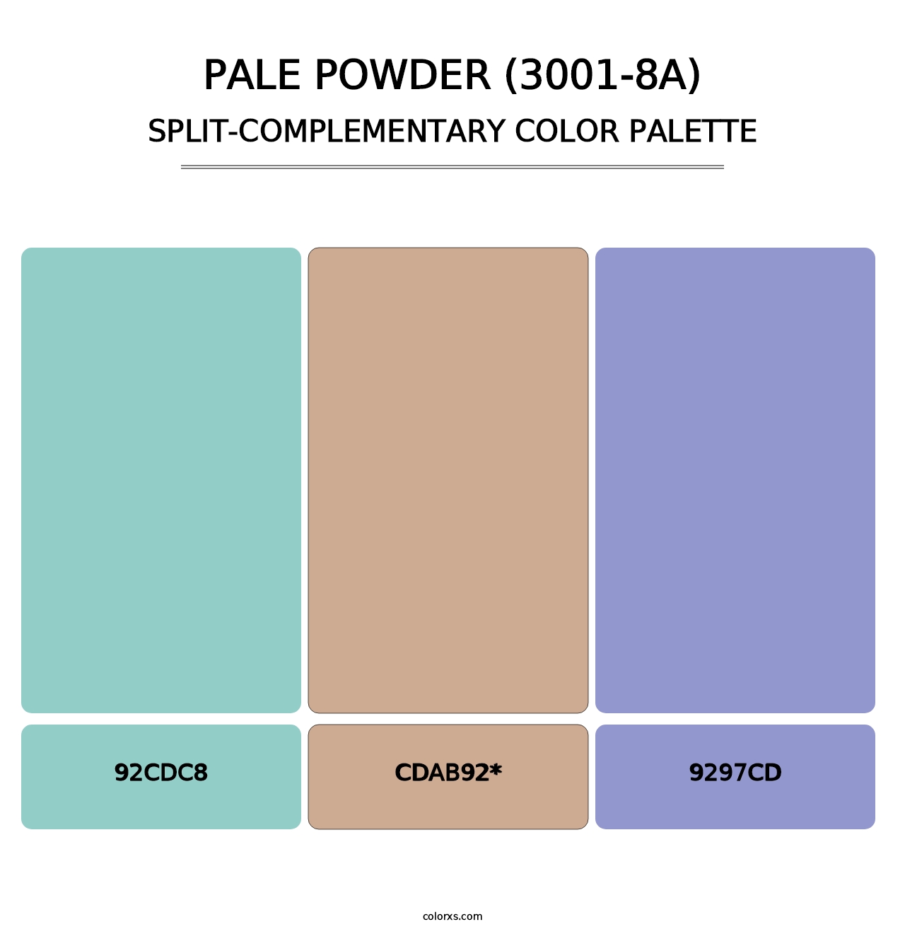 Pale Powder (3001-8A) - Split-Complementary Color Palette