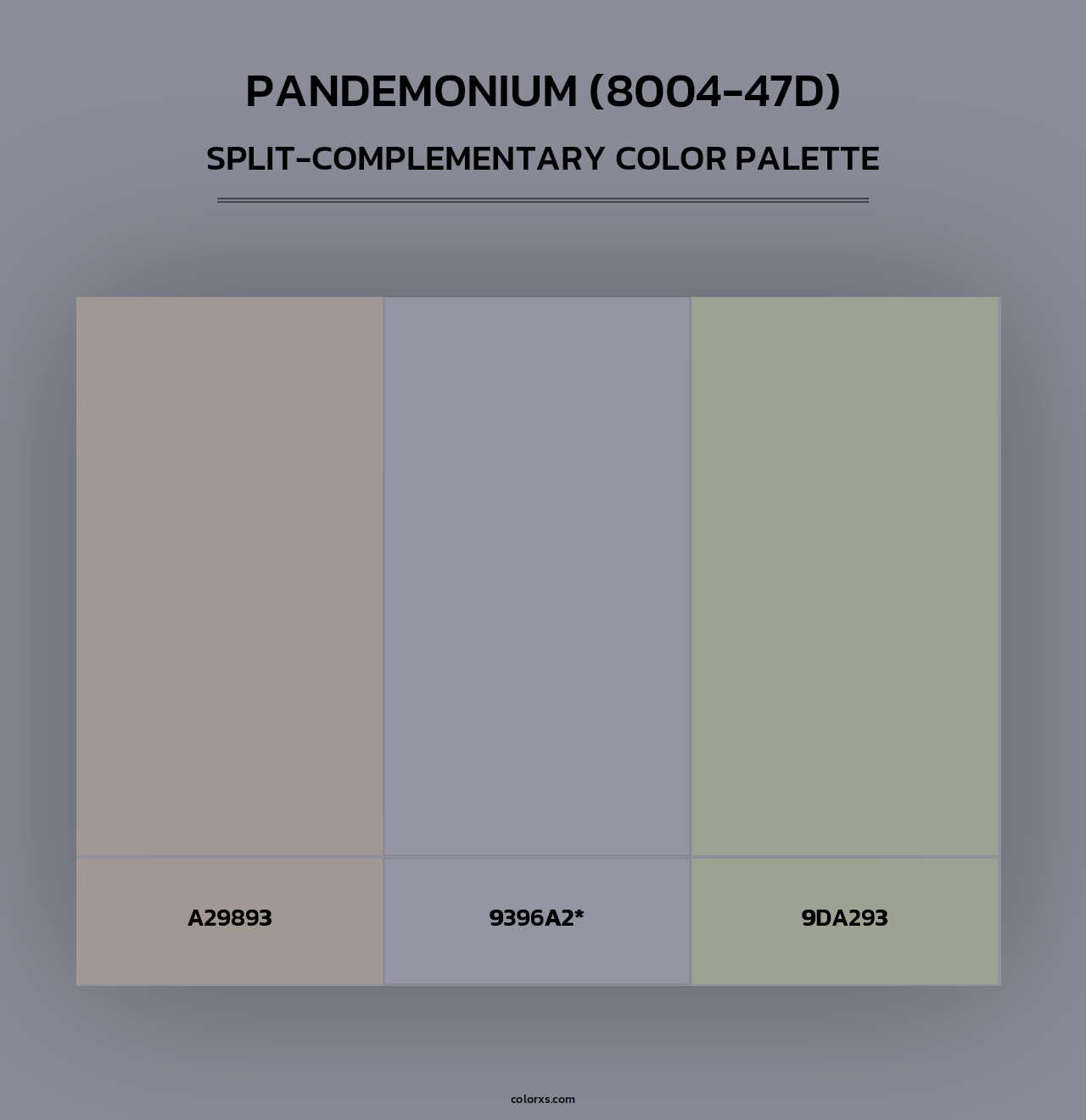 Pandemonium (8004-47D) - Split-Complementary Color Palette