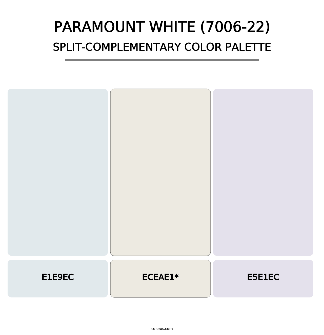 Paramount White (7006-22) - Split-Complementary Color Palette
