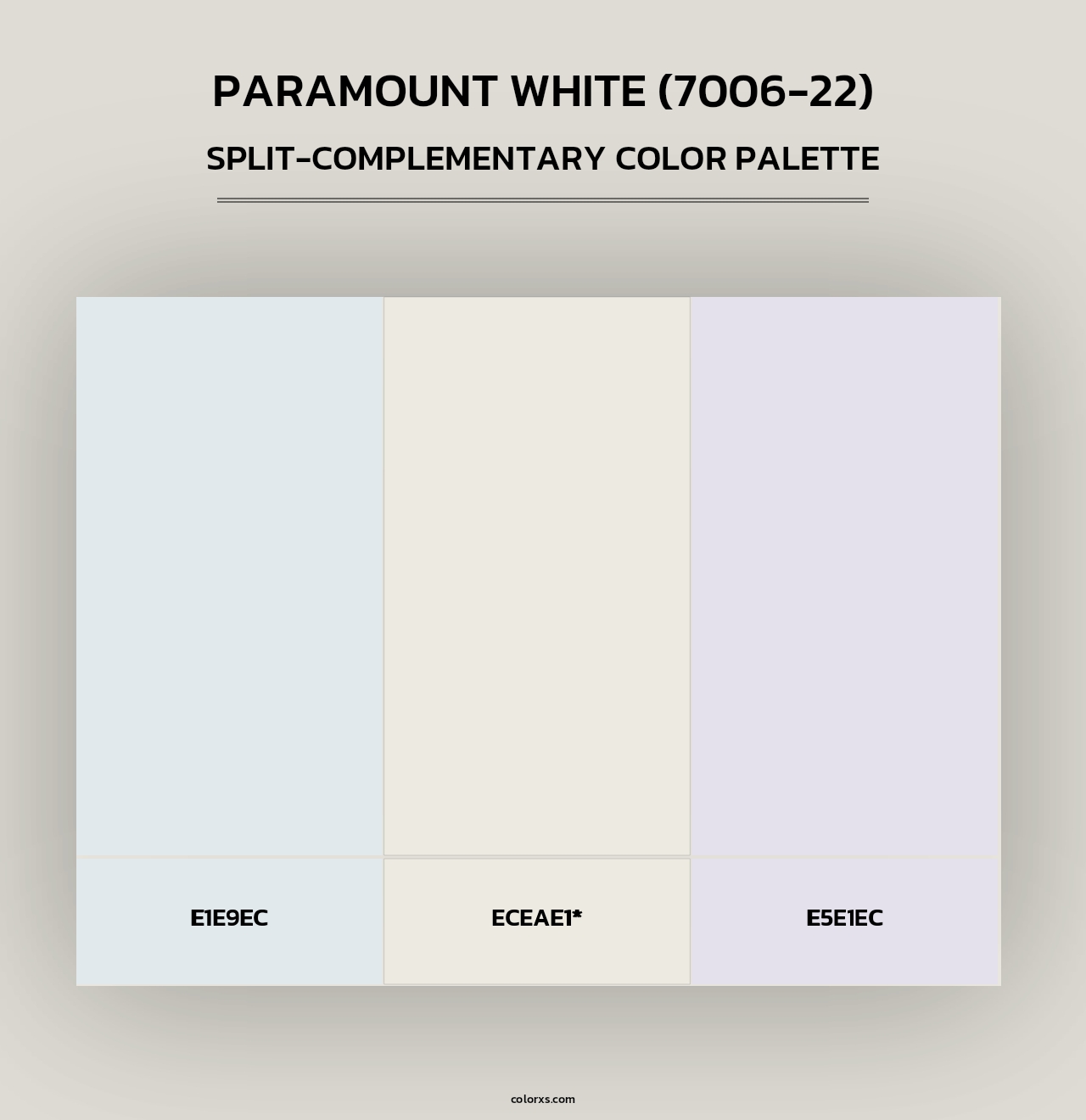 Paramount White (7006-22) - Split-Complementary Color Palette