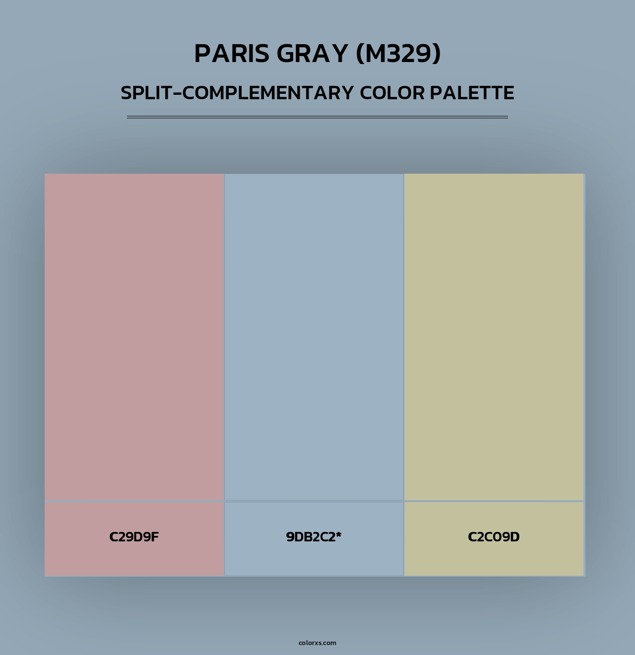 Paris Gray (M329) - Split-Complementary Color Palette