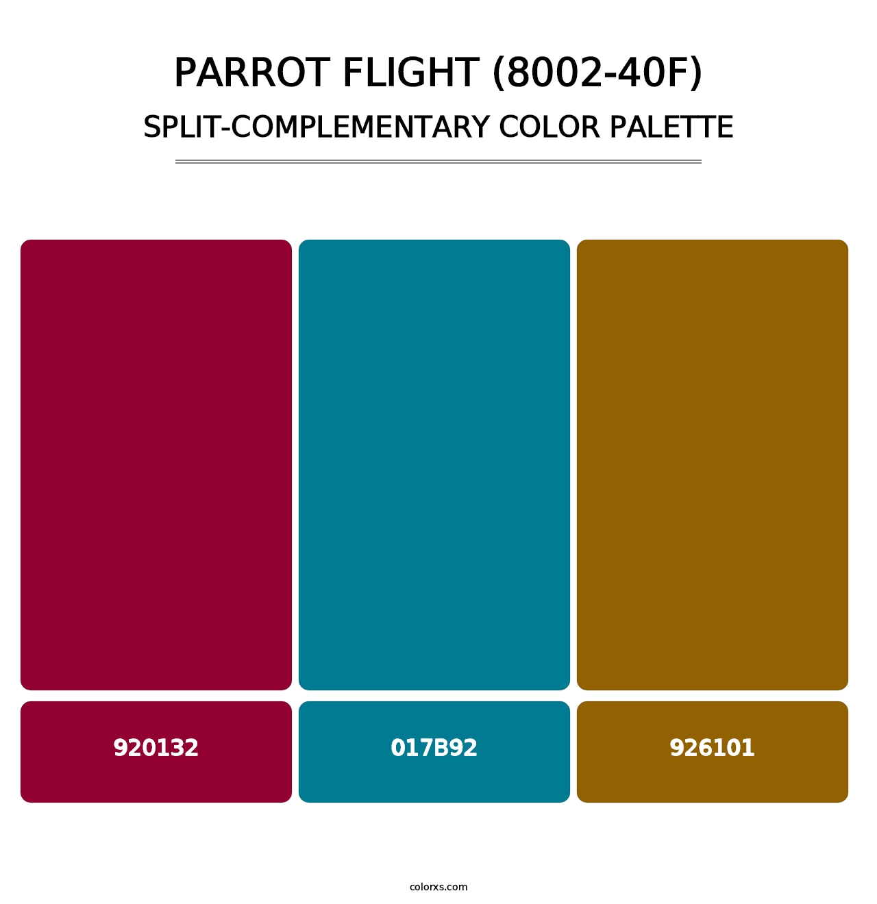 Parrot Flight (8002-40F) - Split-Complementary Color Palette