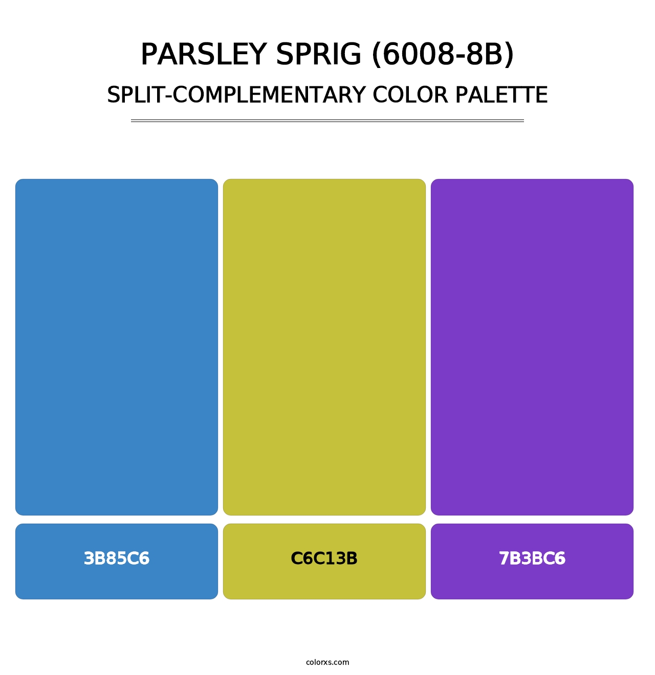 Parsley Sprig (6008-8B) - Split-Complementary Color Palette