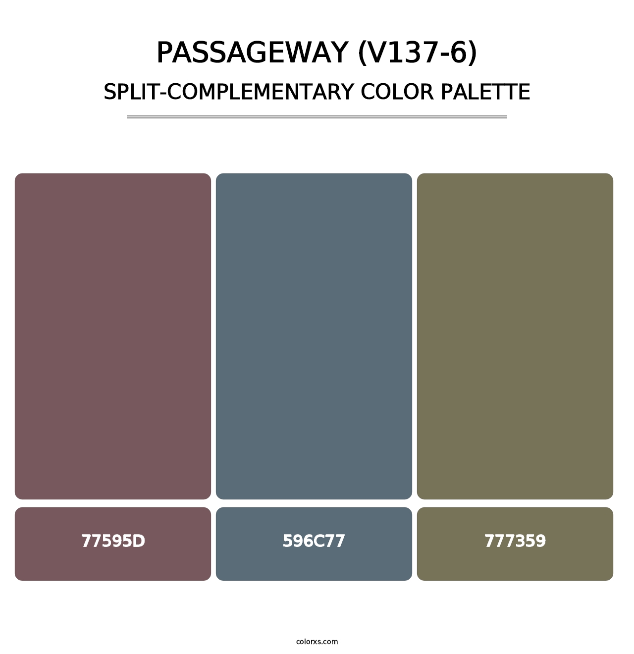 Passageway (V137-6) - Split-Complementary Color Palette