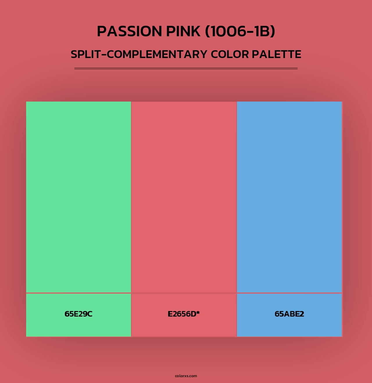 Passion Pink (1006-1B) - Split-Complementary Color Palette