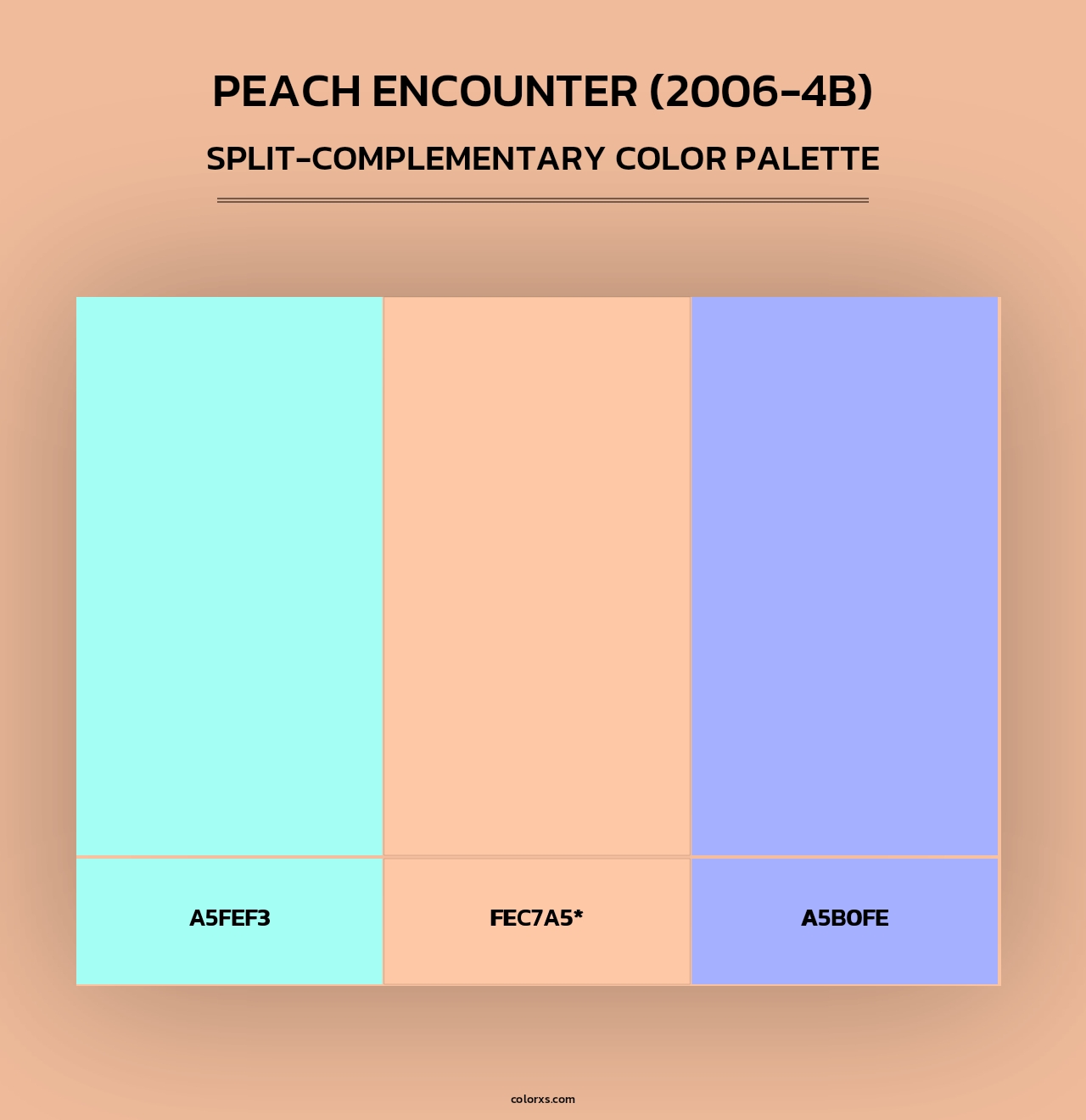 Peach Encounter (2006-4B) - Split-Complementary Color Palette