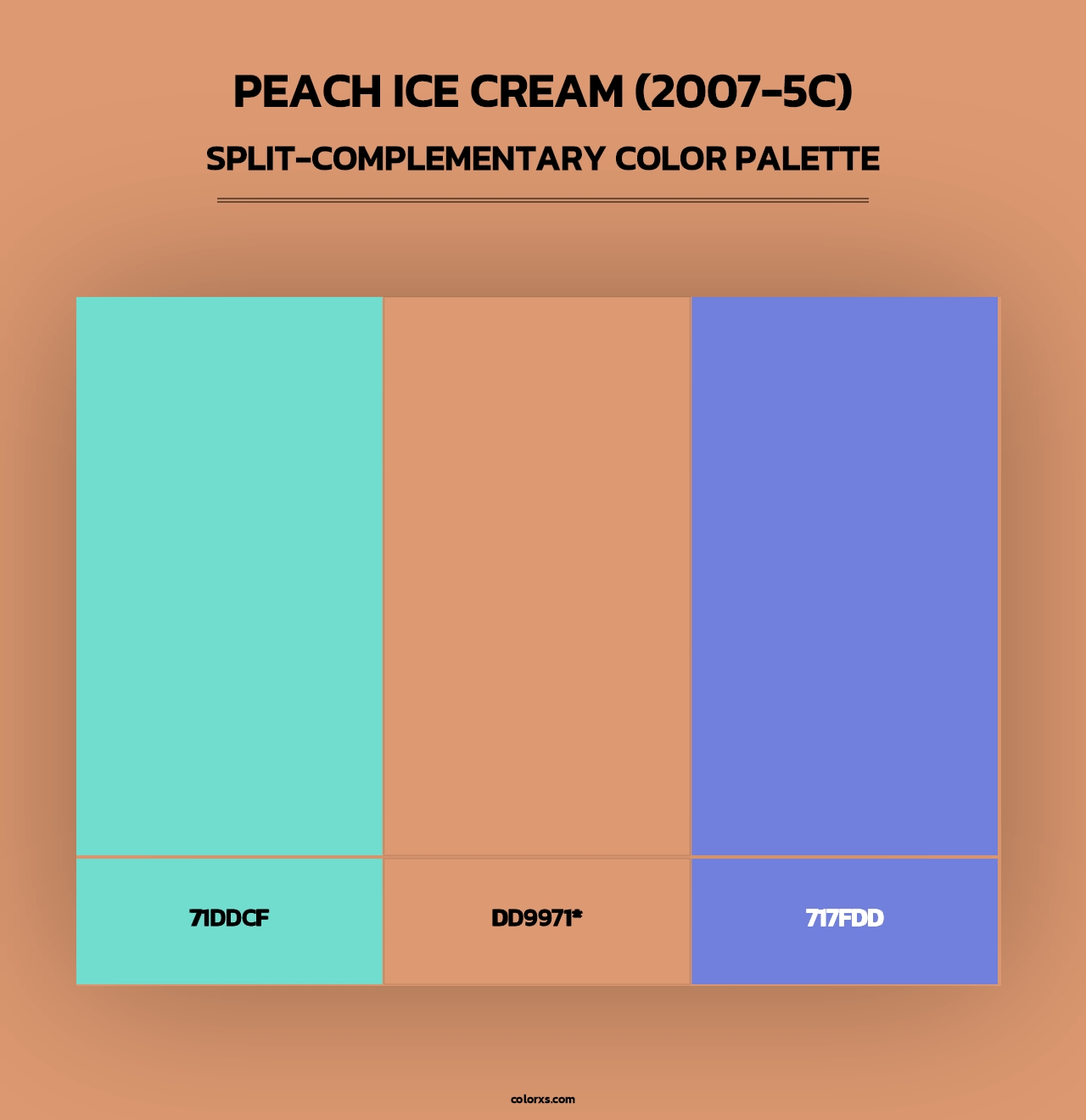 Peach Ice Cream (2007-5C) - Split-Complementary Color Palette