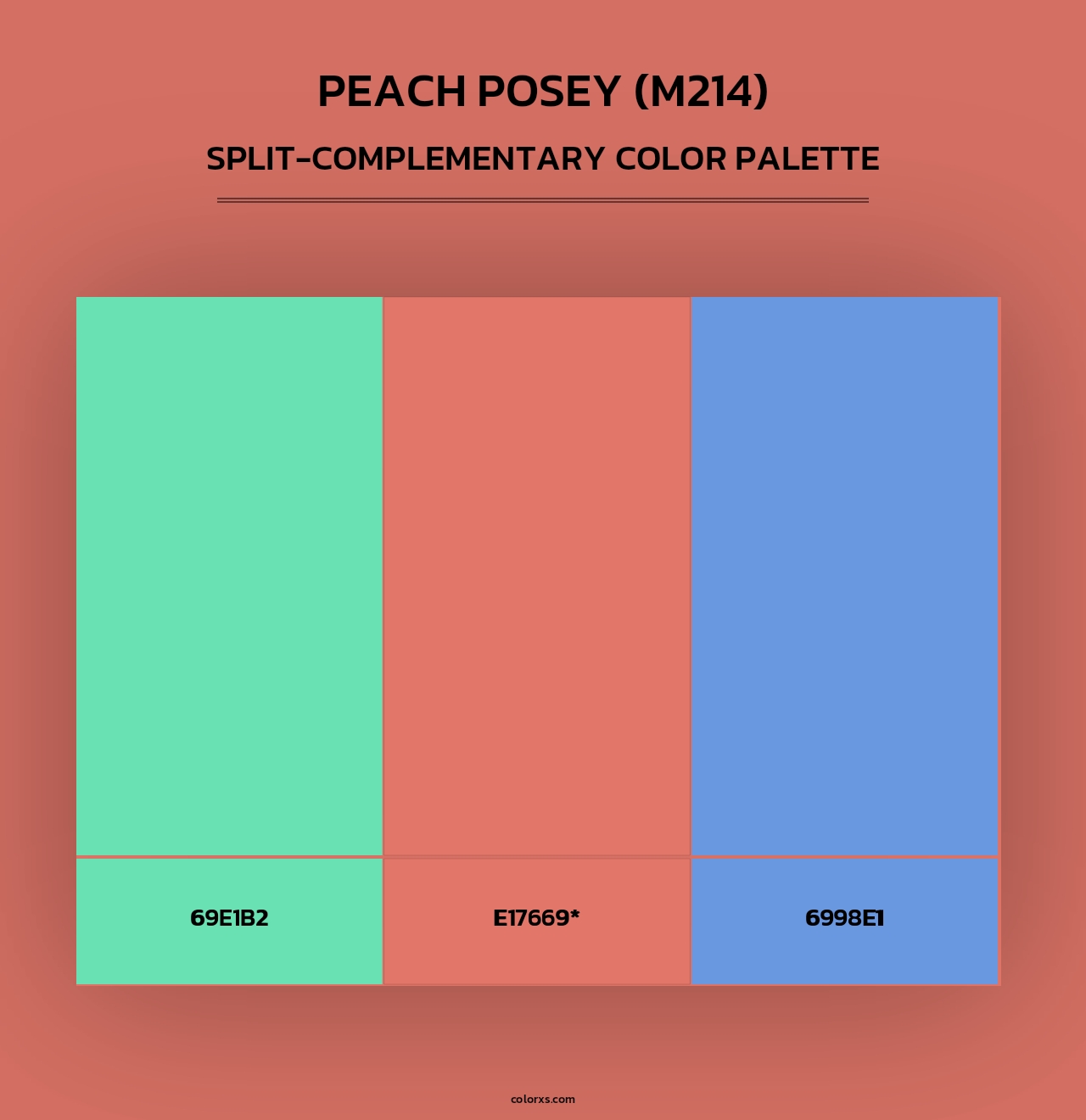 Peach Posey (M214) - Split-Complementary Color Palette