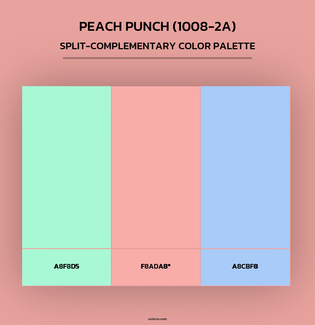 Peach Punch (1008-2A) - Split-Complementary Color Palette