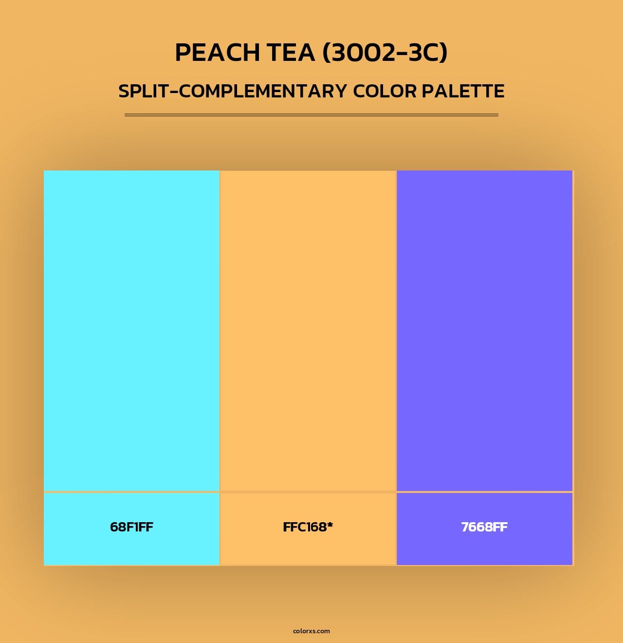 Peach Tea (3002-3C) - Split-Complementary Color Palette
