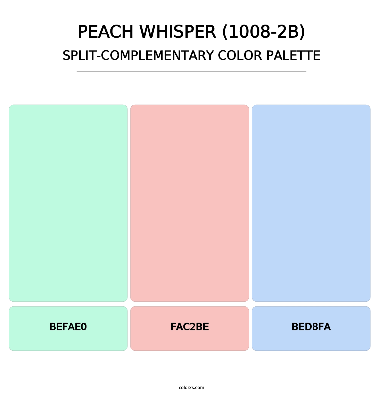 Peach Whisper (1008-2B) - Split-Complementary Color Palette