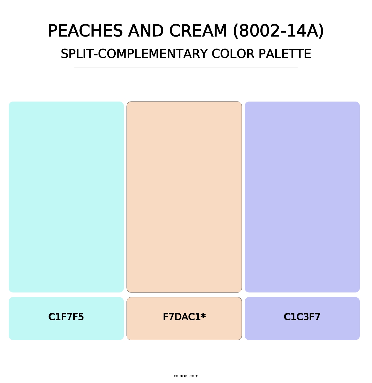Peaches and Cream (8002-14A) - Split-Complementary Color Palette
