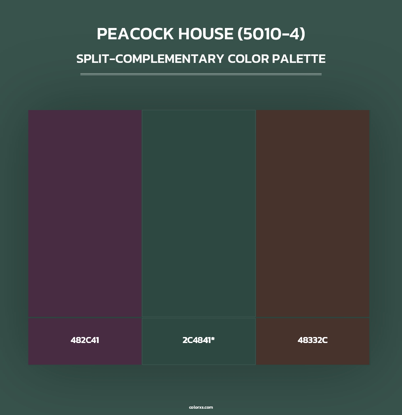 Peacock House (5010-4) - Split-Complementary Color Palette