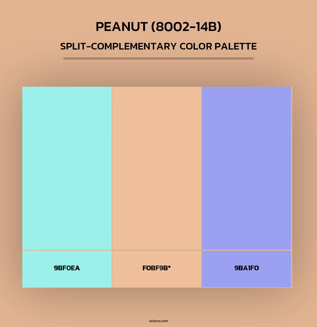 Peanut (8002-14B) - Split-Complementary Color Palette
