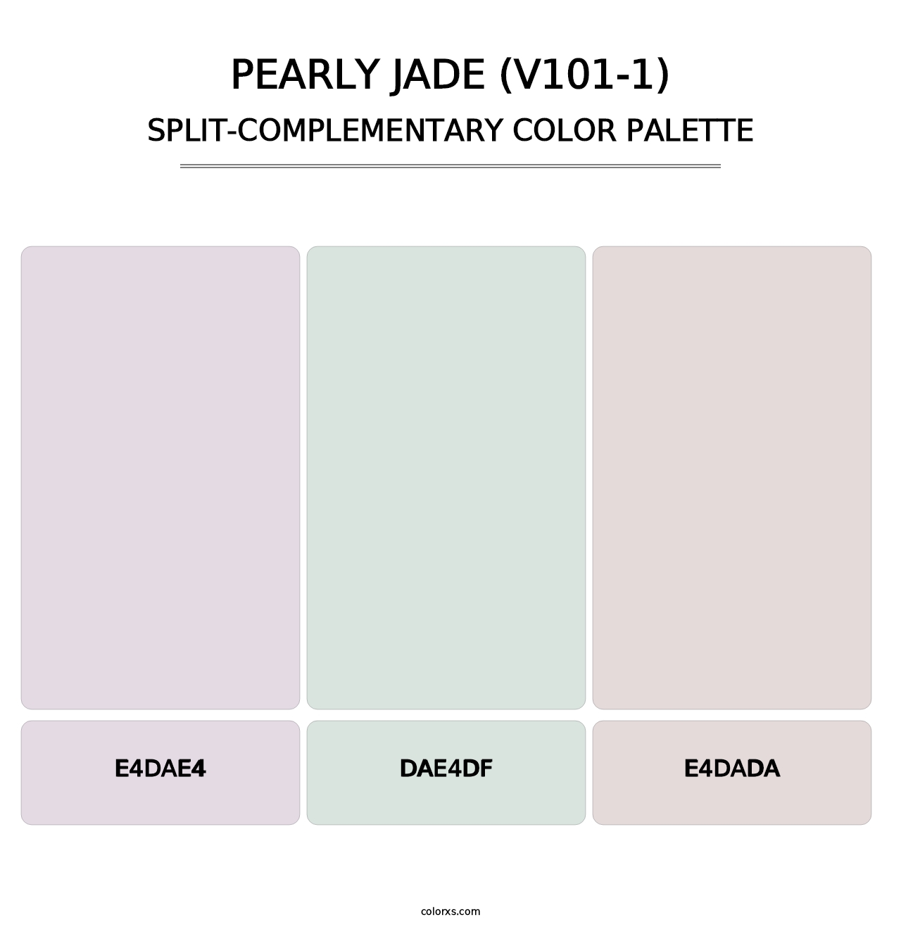Pearly Jade (V101-1) - Split-Complementary Color Palette
