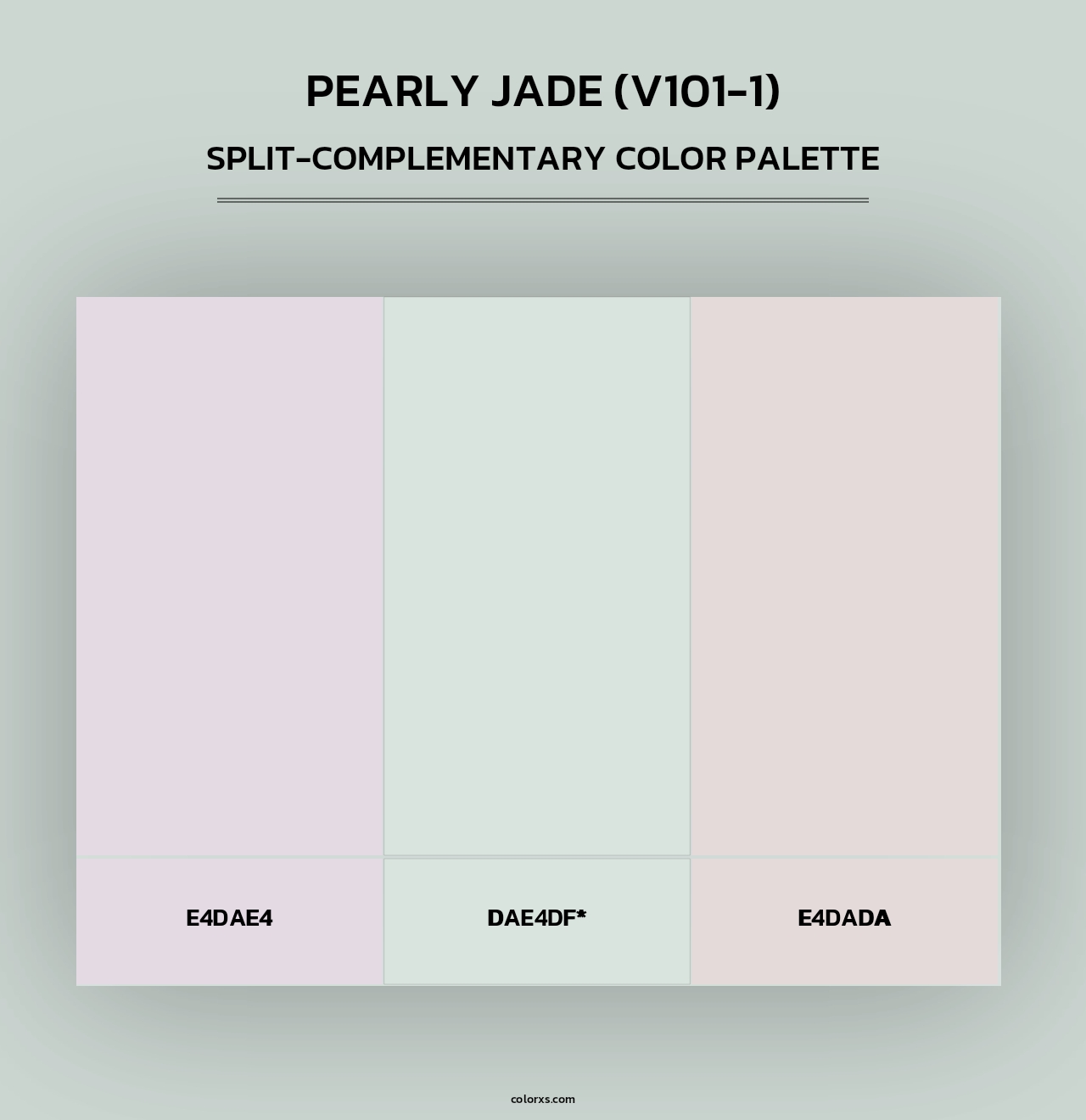 Pearly Jade (V101-1) - Split-Complementary Color Palette