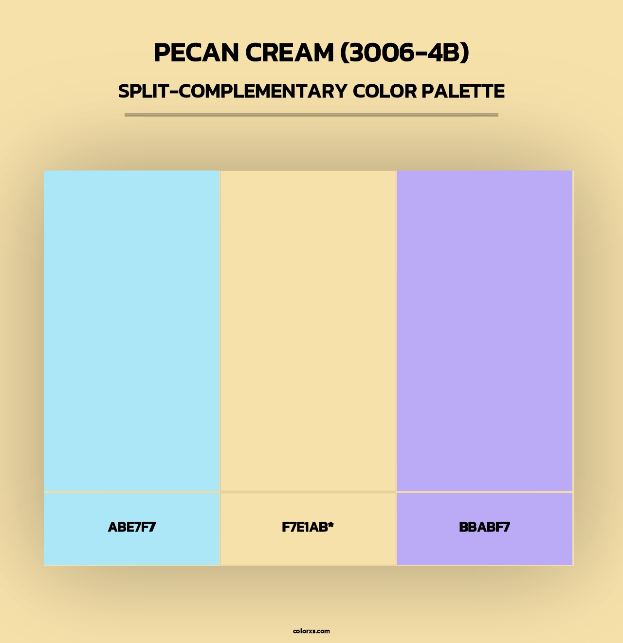 Pecan Cream (3006-4B) - Split-Complementary Color Palette