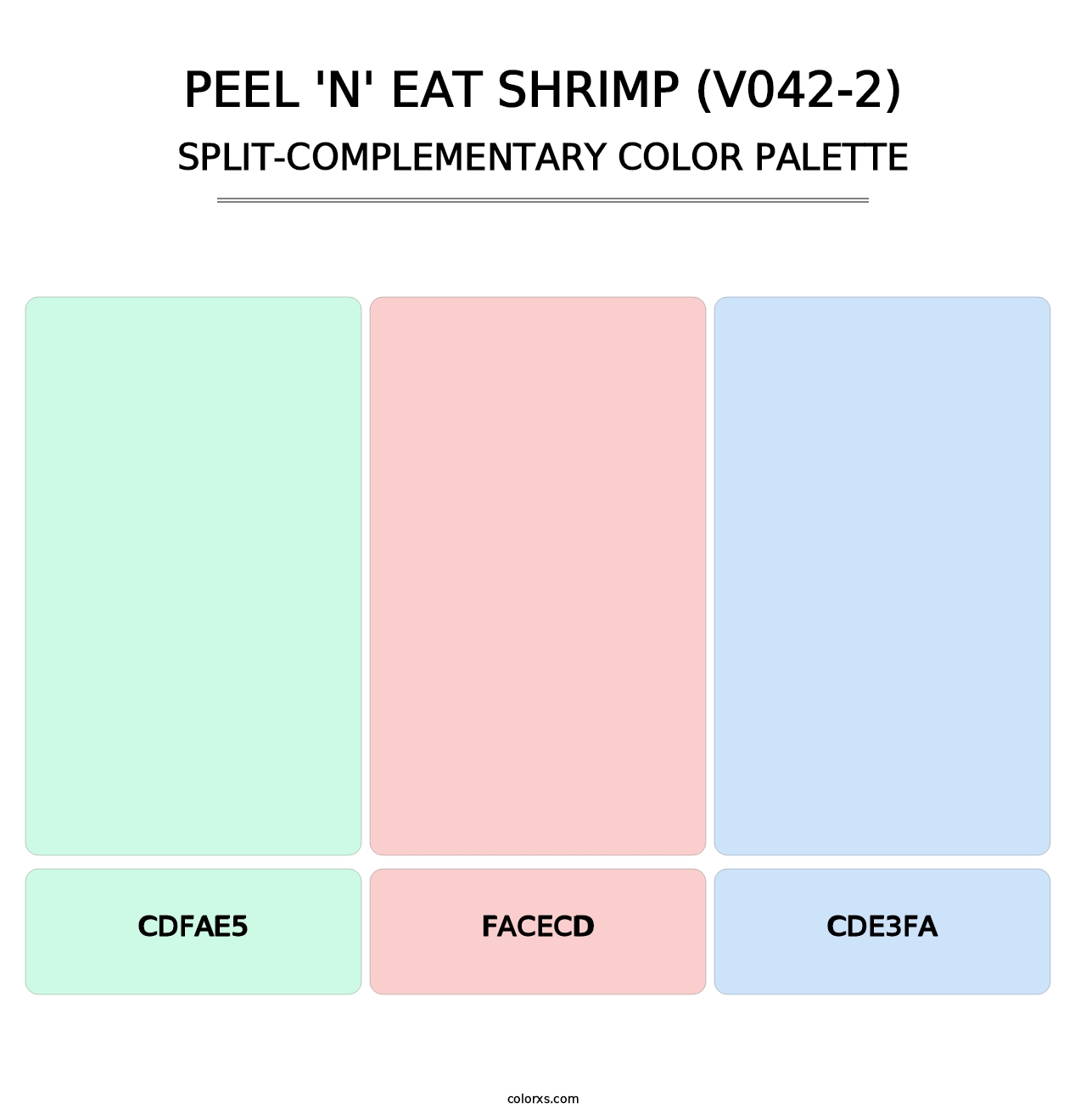 Peel 'n' Eat Shrimp (V042-2) - Split-Complementary Color Palette