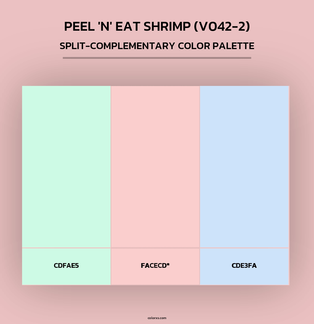 Peel 'n' Eat Shrimp (V042-2) - Split-Complementary Color Palette