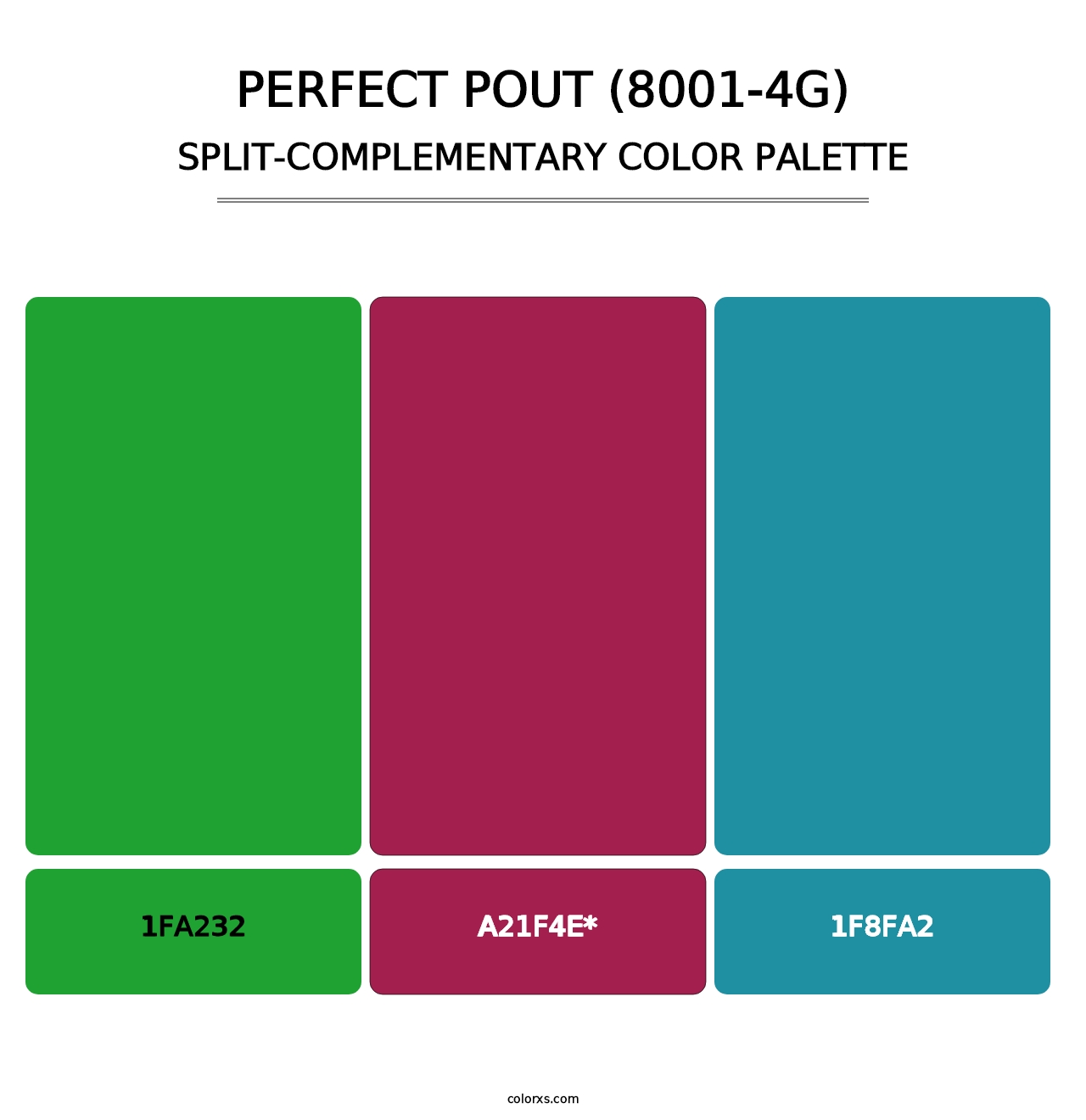 Perfect Pout (8001-4G) - Split-Complementary Color Palette