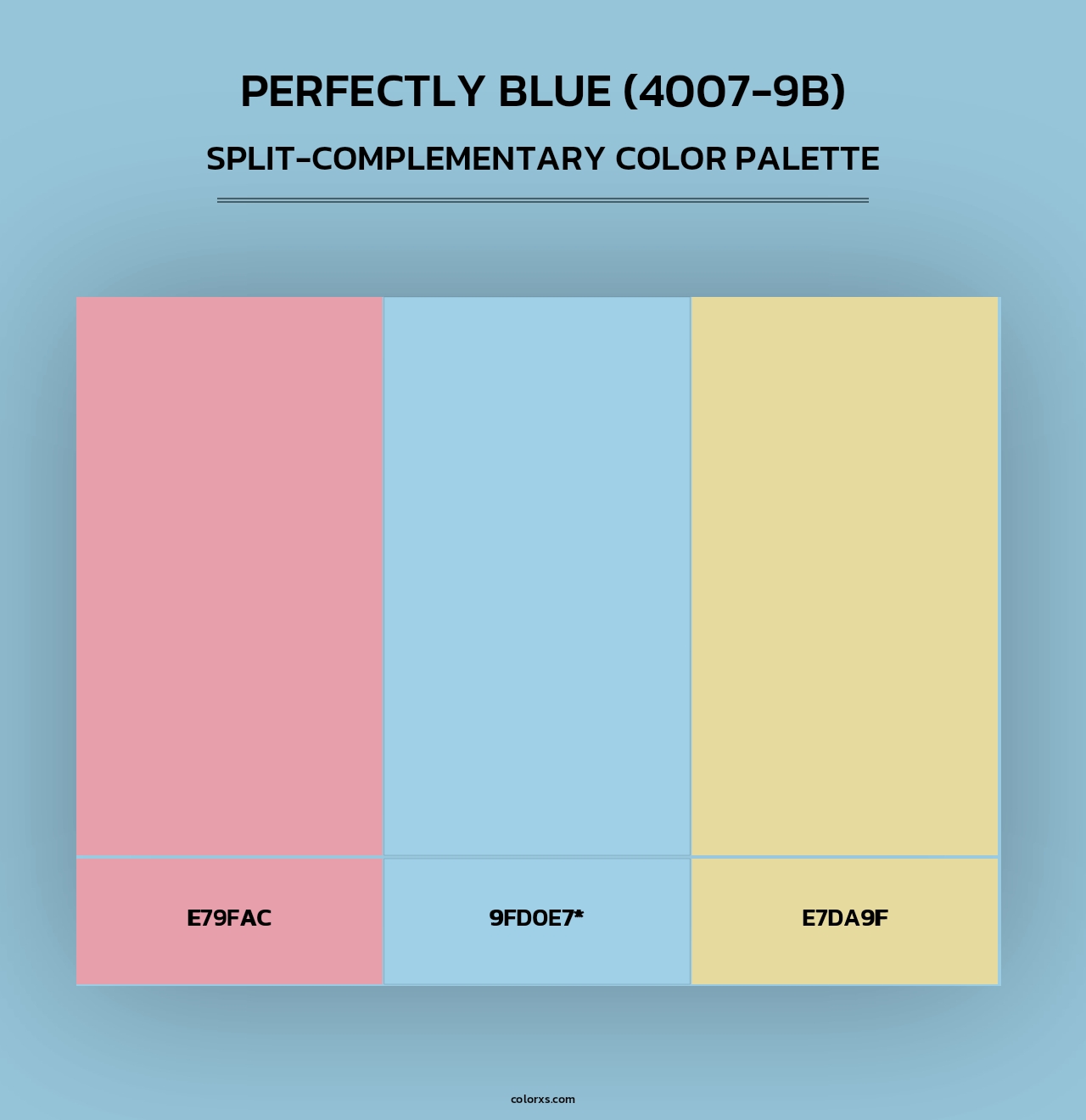 Perfectly Blue (4007-9B) - Split-Complementary Color Palette