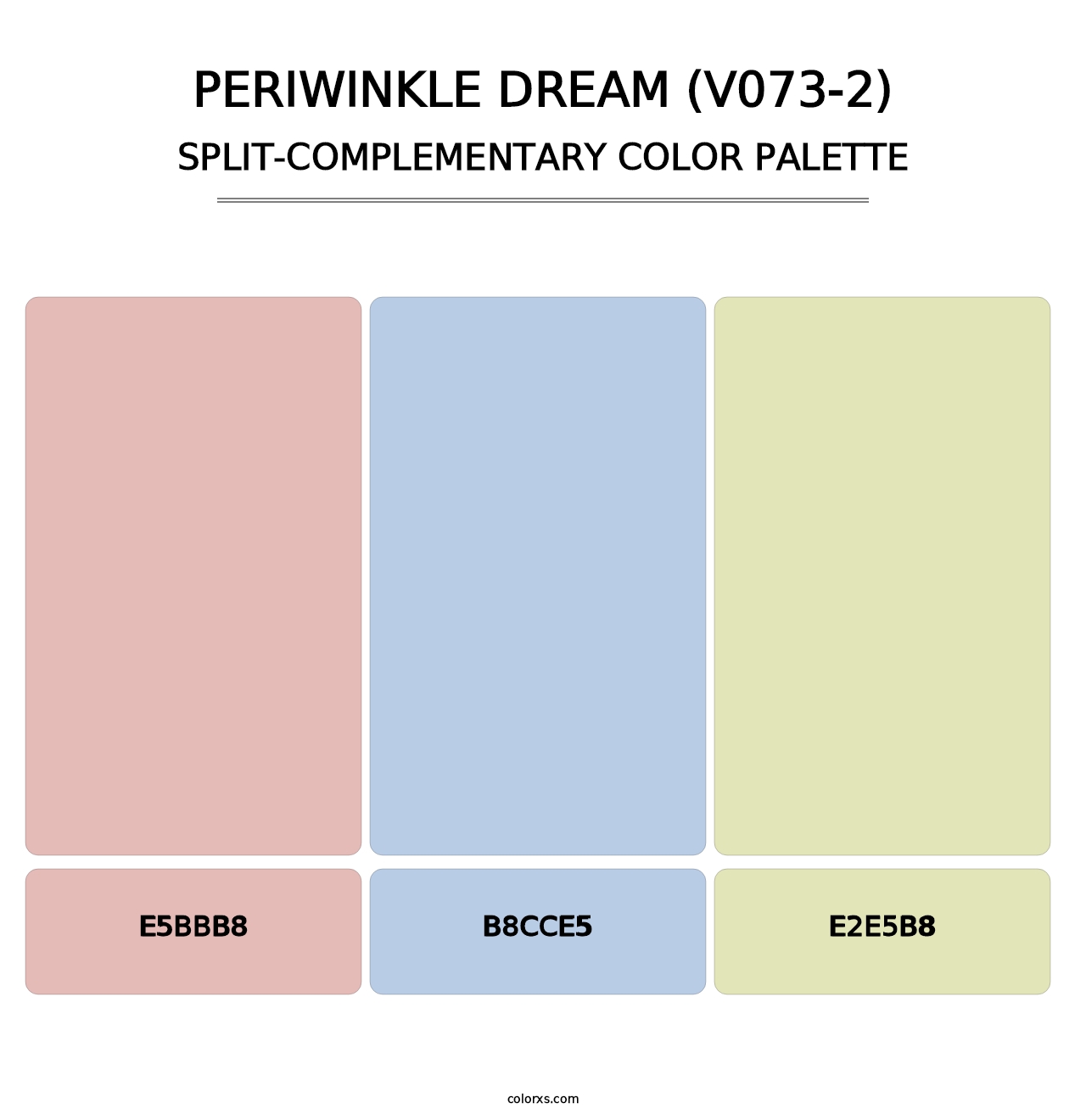 Periwinkle Dream (V073-2) - Split-Complementary Color Palette