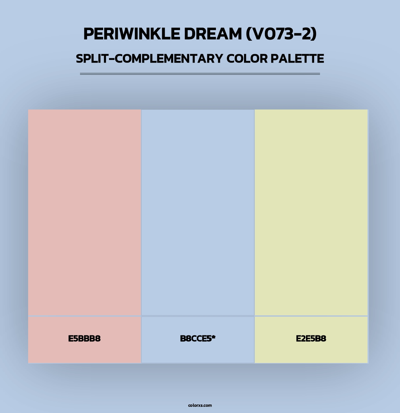 Periwinkle Dream (V073-2) - Split-Complementary Color Palette