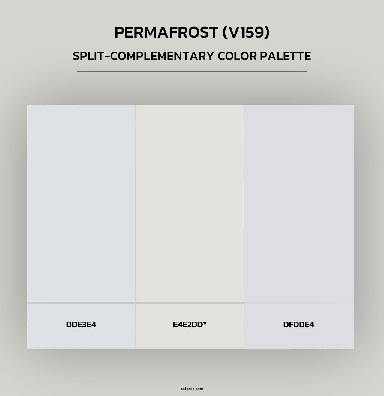 Permafrost (V159) - Split-Complementary Color Palette