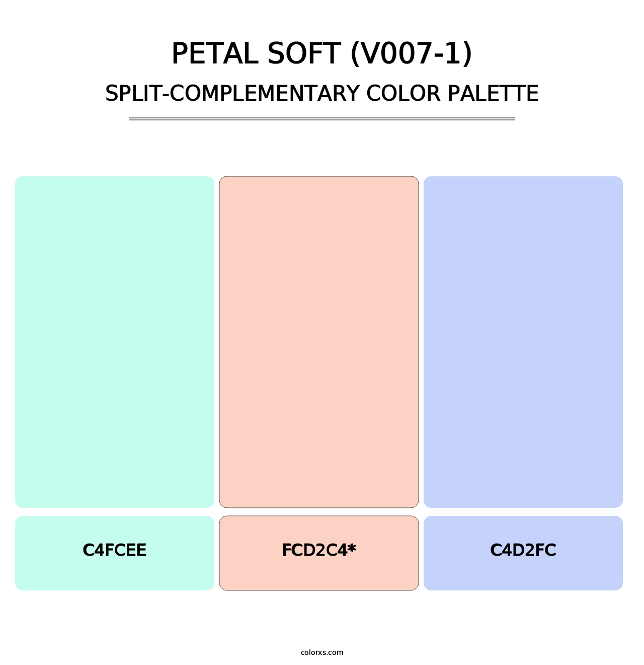 Petal Soft (V007-1) - Split-Complementary Color Palette