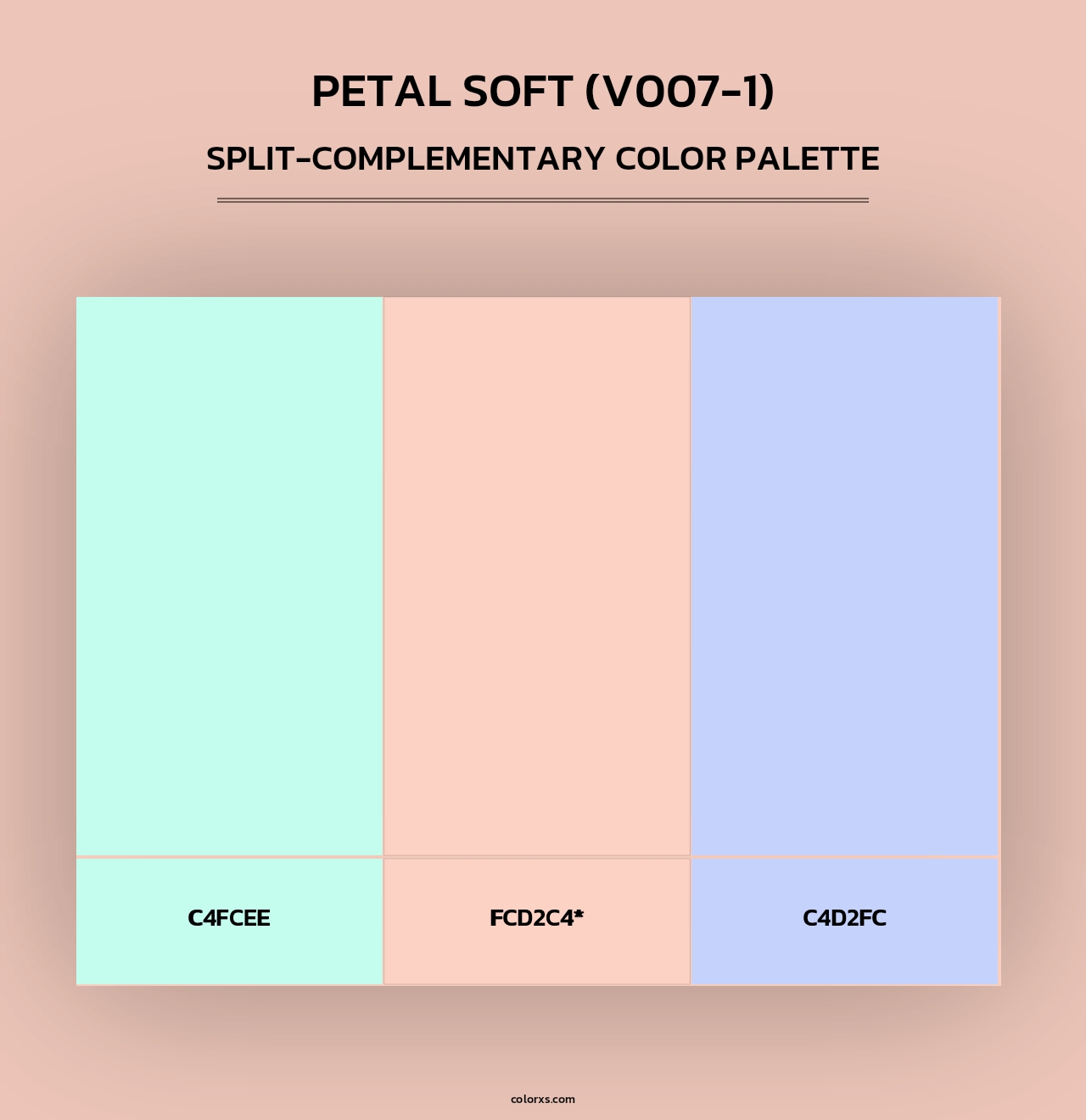 Petal Soft (V007-1) - Split-Complementary Color Palette