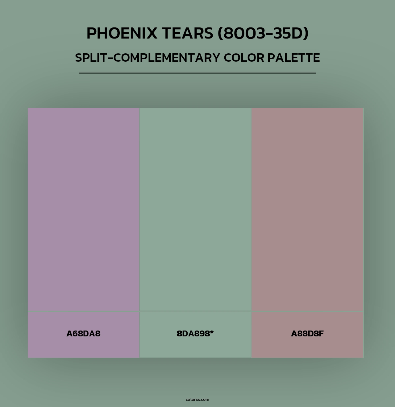 Phoenix Tears (8003-35D) - Split-Complementary Color Palette