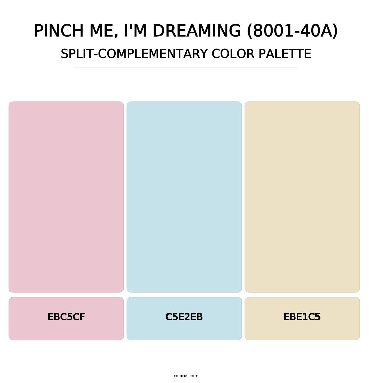 Pinch Me, I'm Dreaming (8001-40A) - Split-Complementary Color Palette