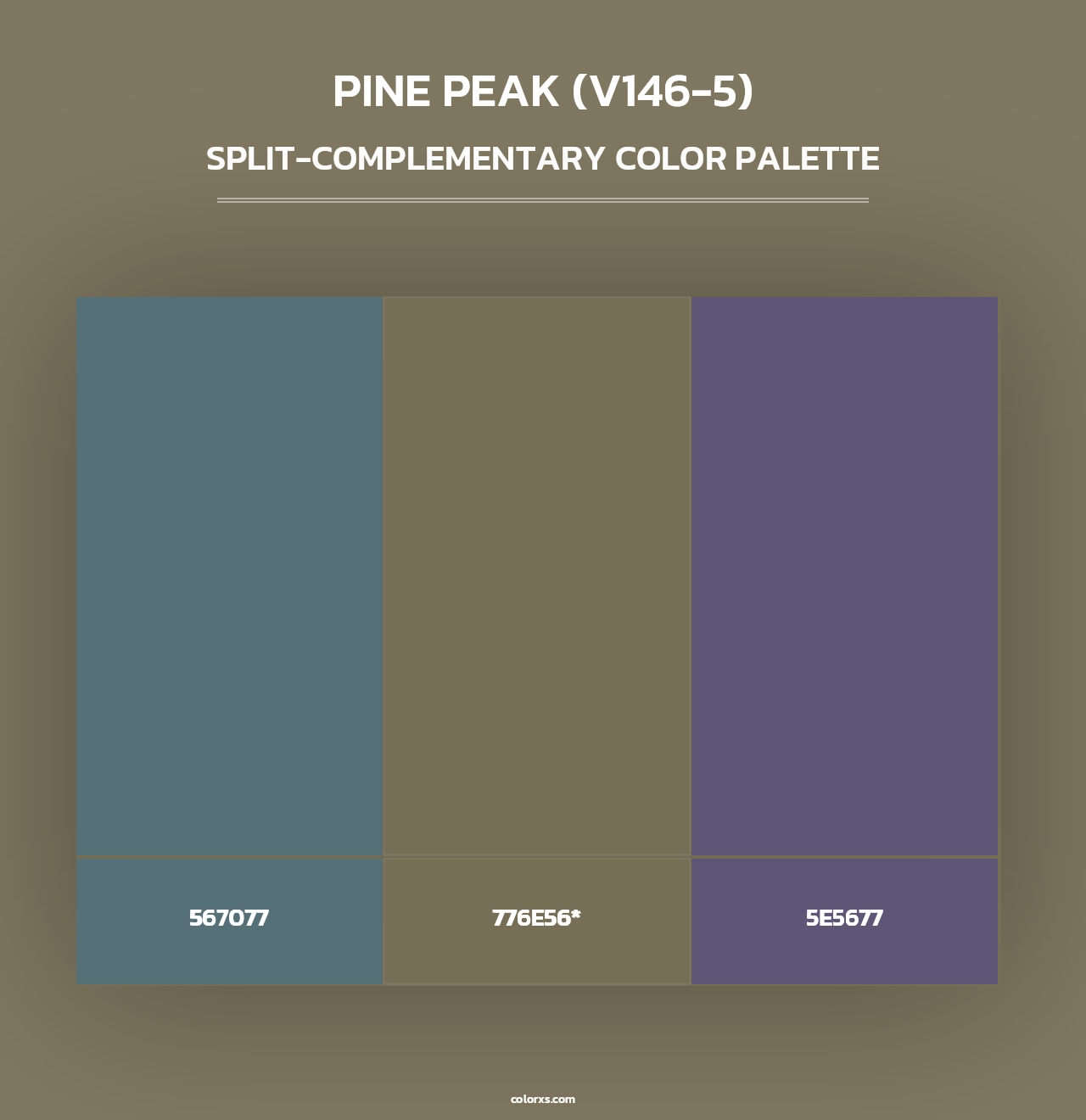 Pine Peak (V146-5) - Split-Complementary Color Palette