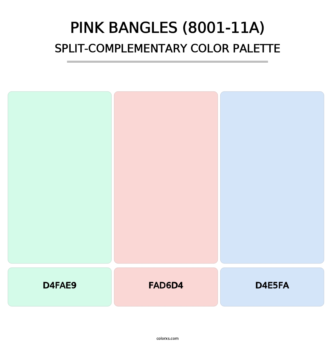 Pink Bangles (8001-11A) - Split-Complementary Color Palette