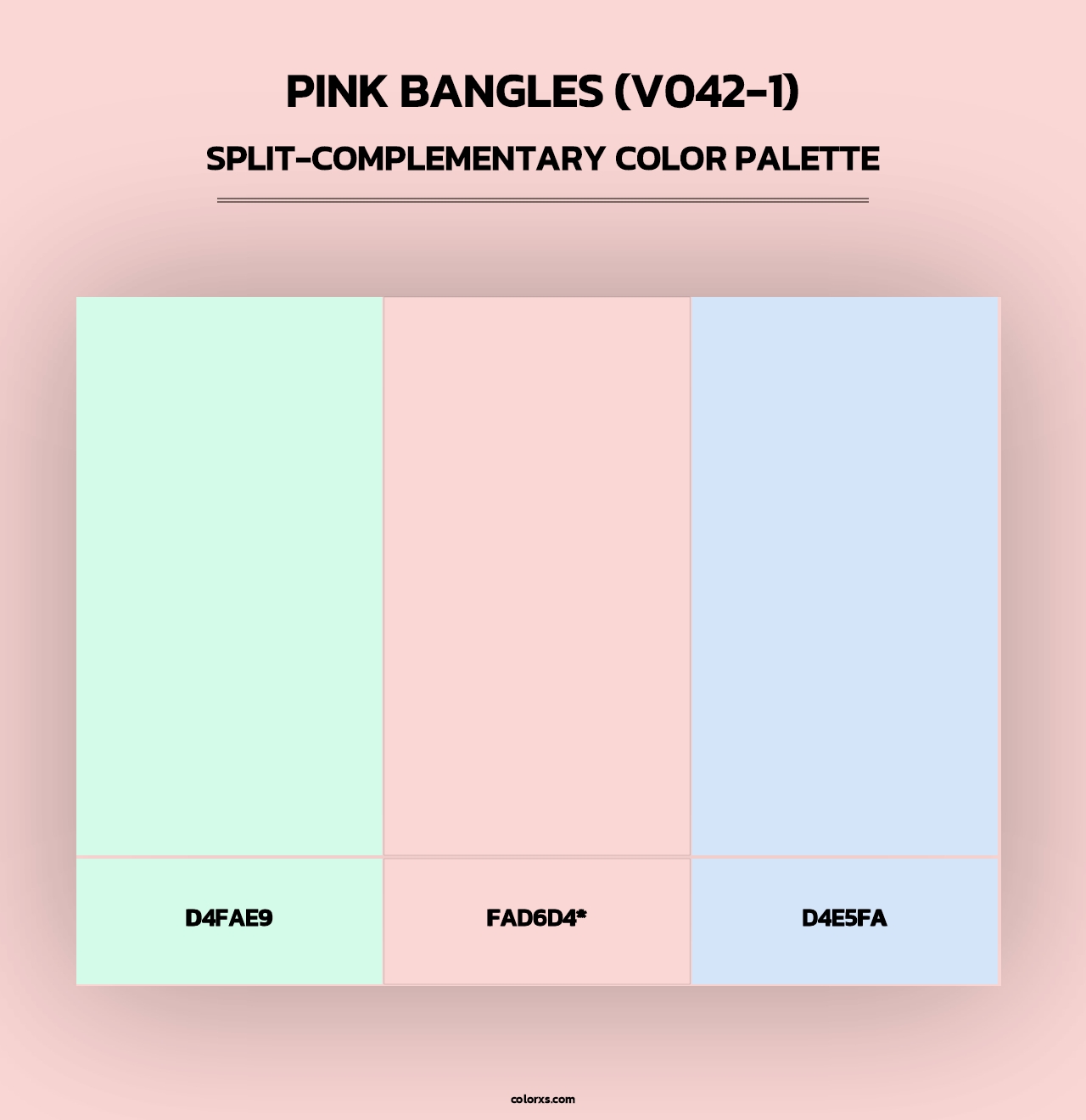 Pink Bangles (V042-1) - Split-Complementary Color Palette