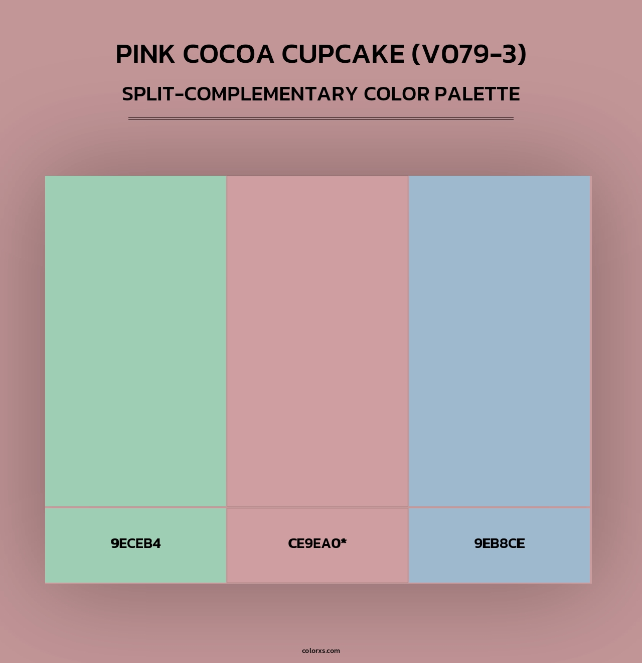 Pink Cocoa Cupcake (V079-3) - Split-Complementary Color Palette