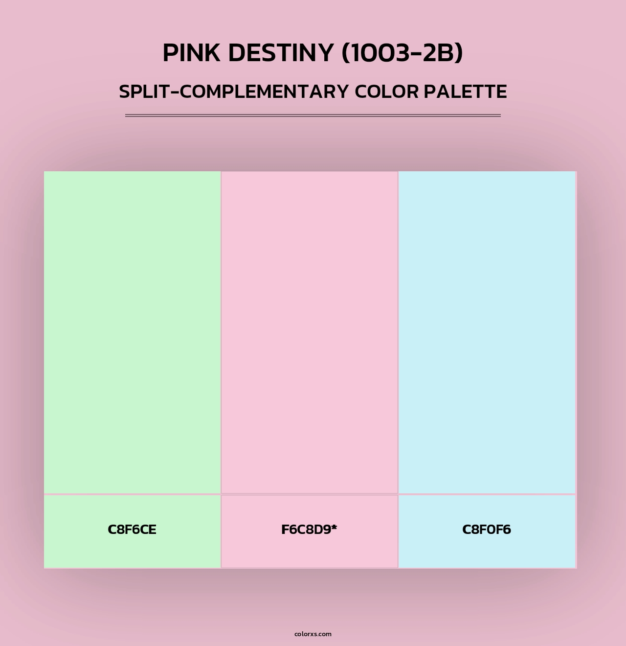 Pink Destiny (1003-2B) - Split-Complementary Color Palette