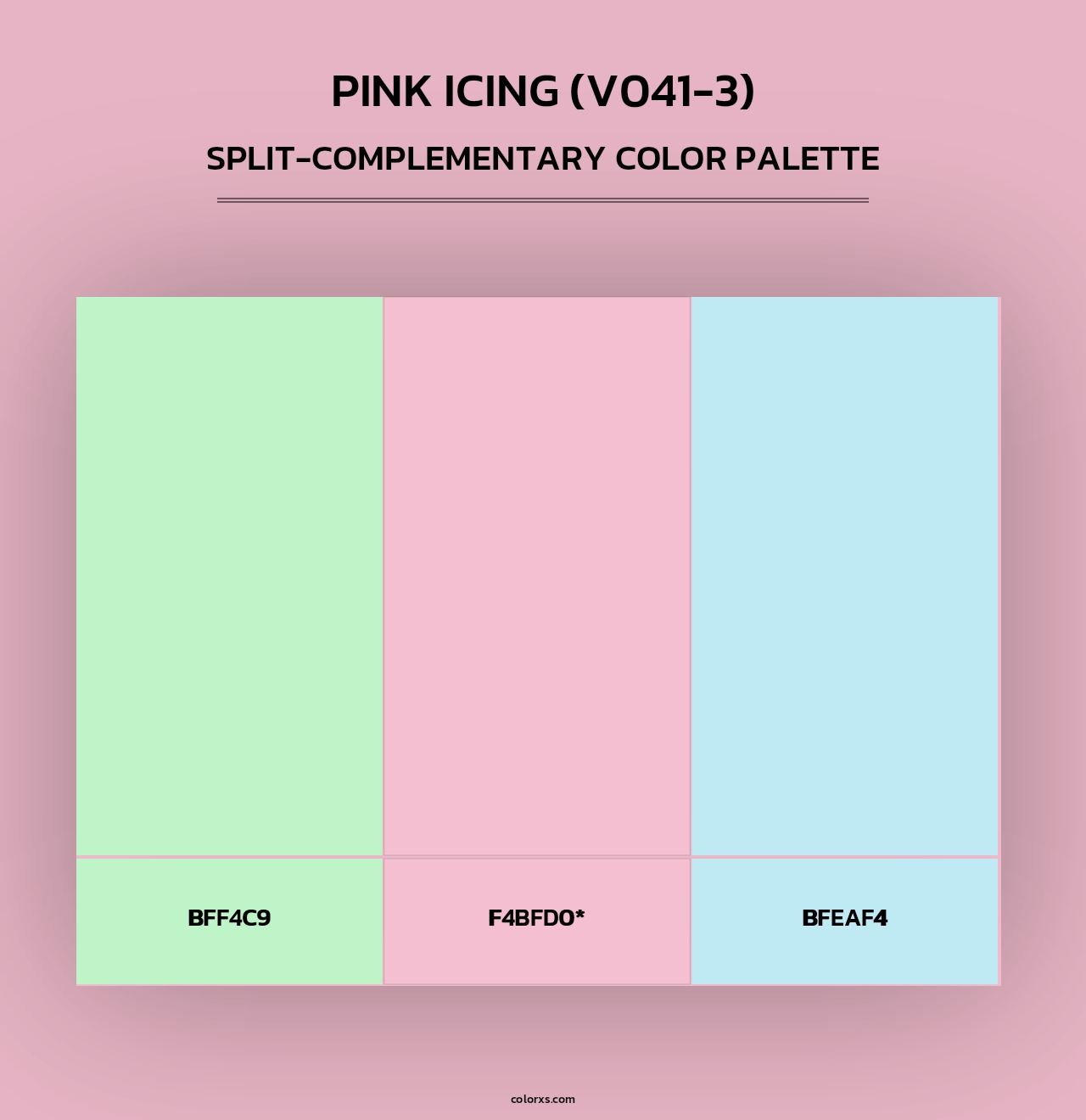 Pink Icing (V041-3) - Split-Complementary Color Palette