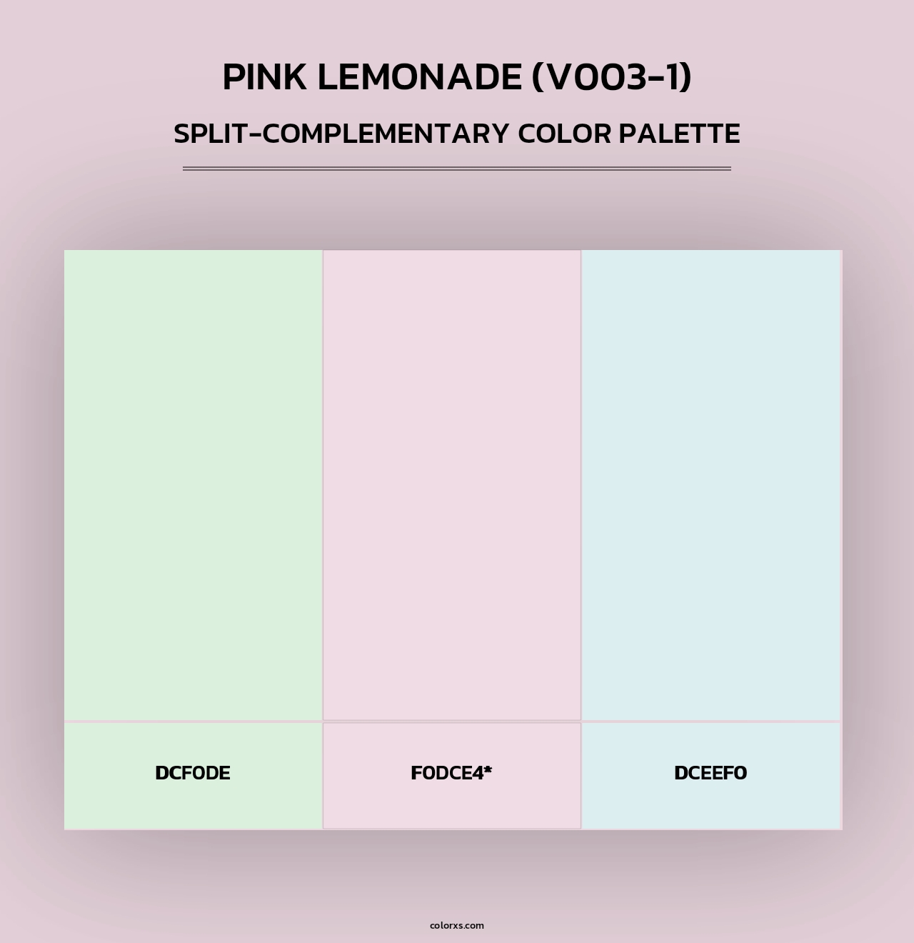Pink Lemonade (V003-1) - Split-Complementary Color Palette