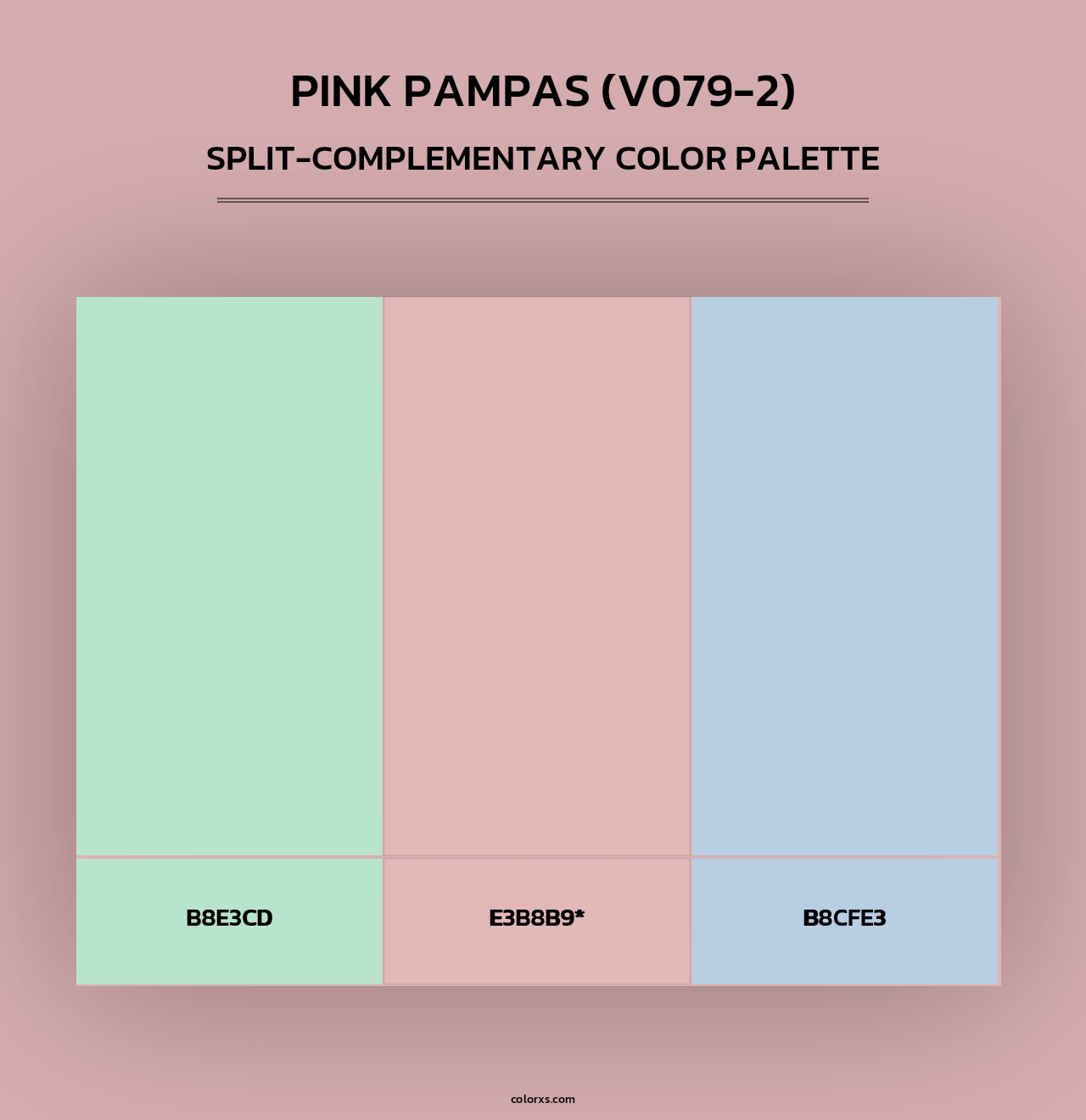 Pink Pampas (V079-2) - Split-Complementary Color Palette