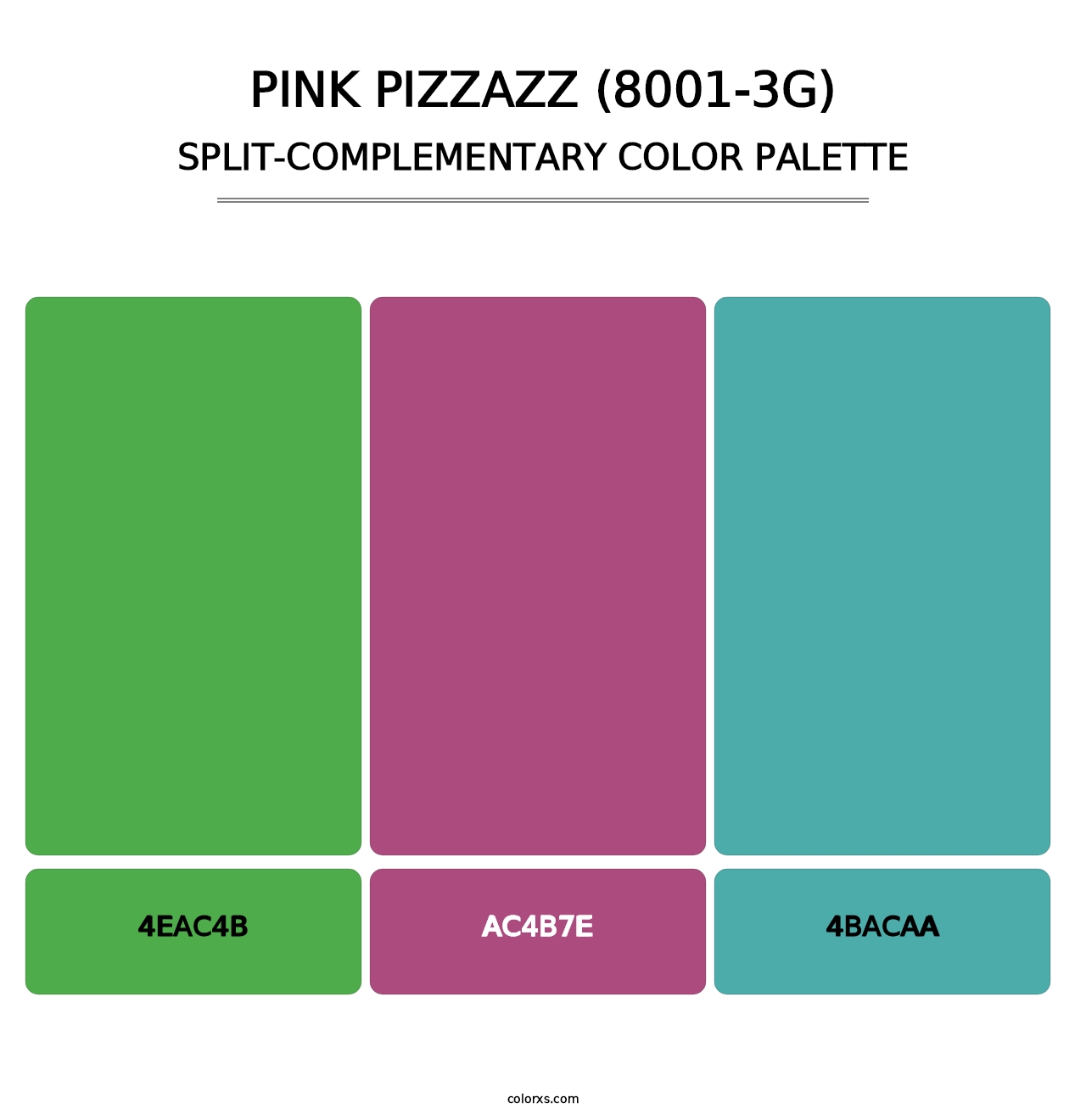Pink Pizzazz (8001-3G) - Split-Complementary Color Palette