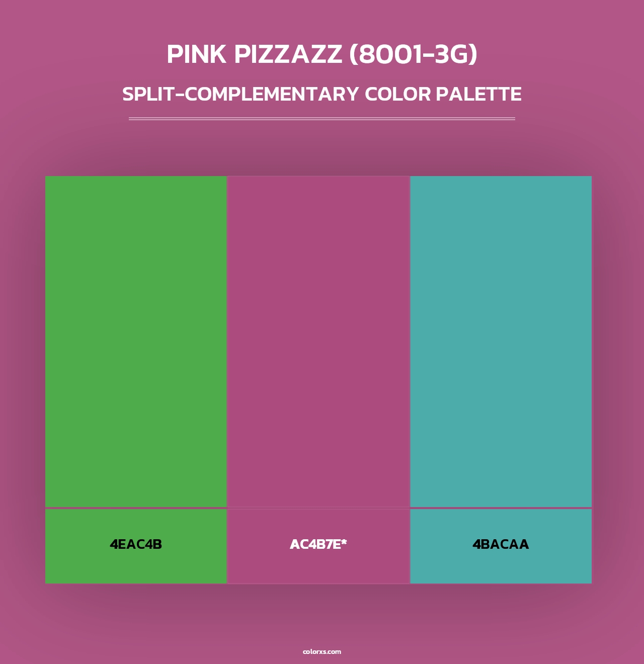 Pink Pizzazz (8001-3G) - Split-Complementary Color Palette