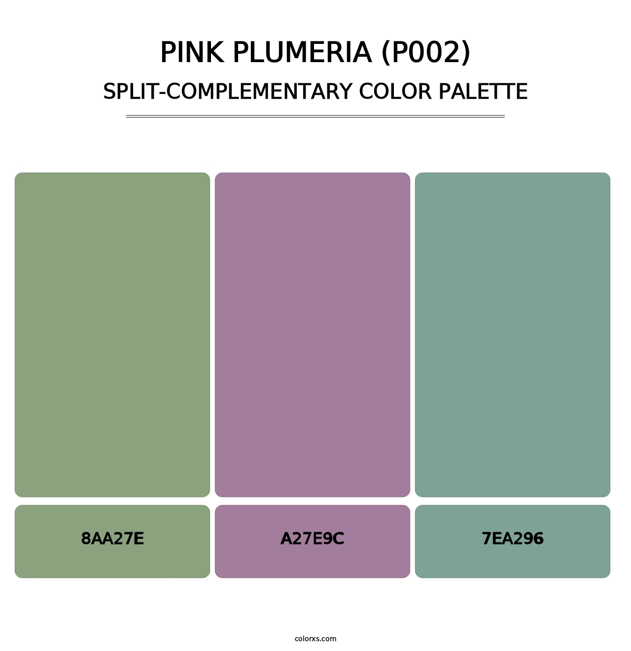 Pink Plumeria (P002) - Split-Complementary Color Palette