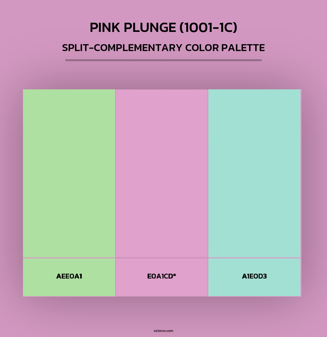 Pink Plunge (1001-1C) - Split-Complementary Color Palette